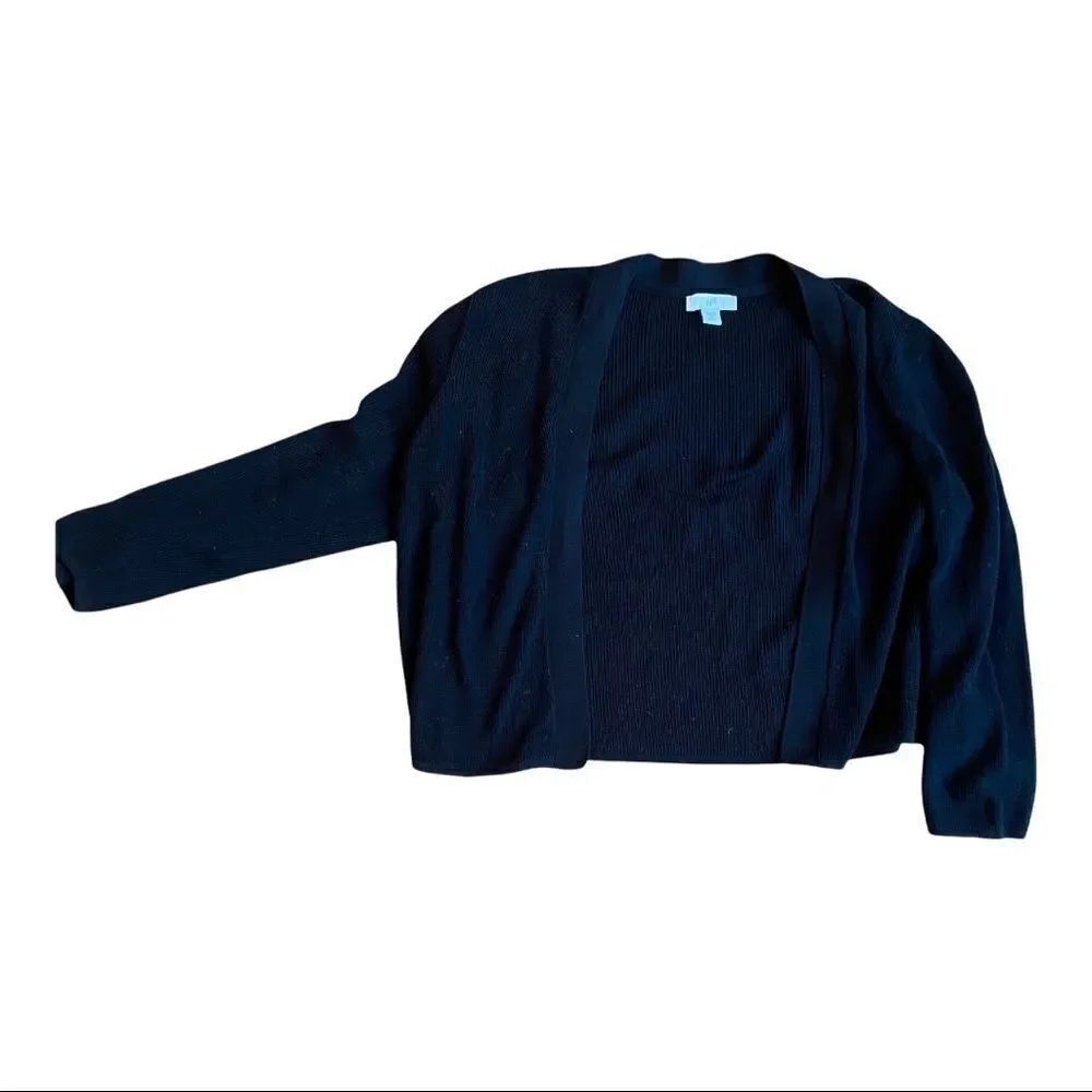 J Jill Black Shrug Sweater XS